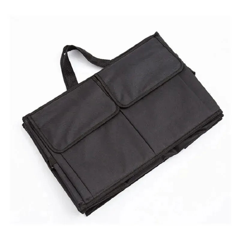 Large-Capacity Collapsible Car Trunk Storage Box Universal Cargo Organizer Black