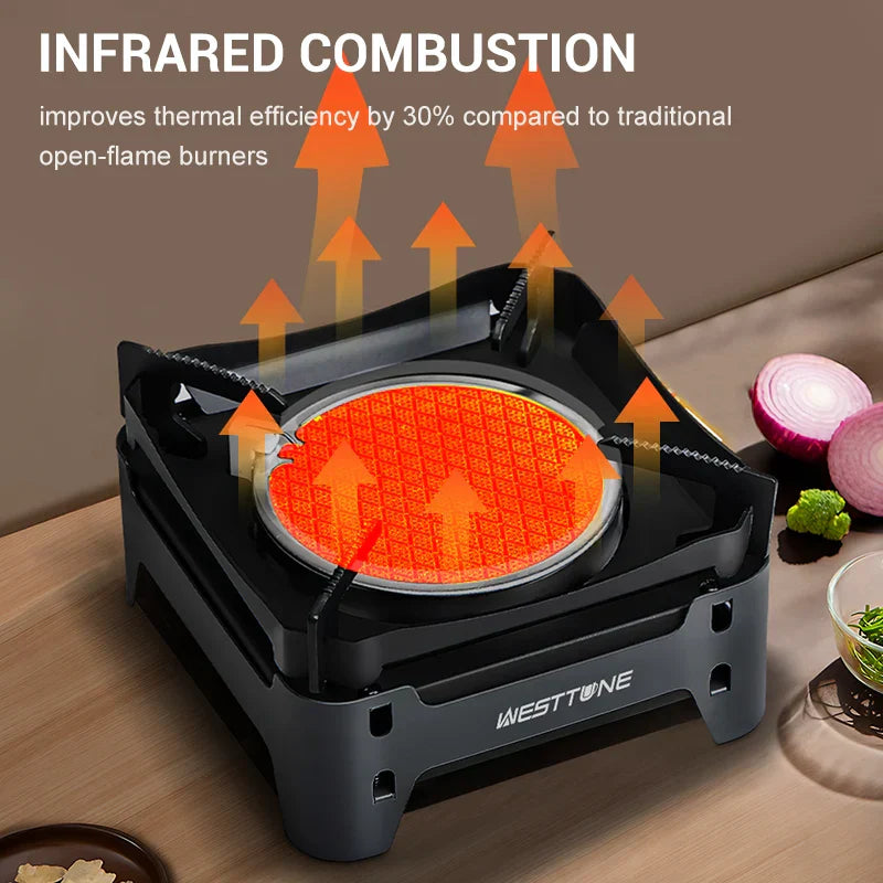 3600W Camping Infrared Gas Stove Grey