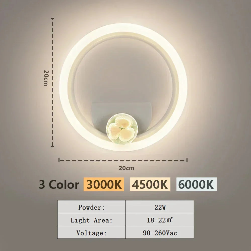 2 pcs Gold Elegance: Modern LED Wall Light for Stylish Home Decor