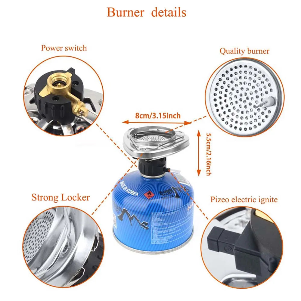 Outdoor Pot Burner Stove System Grey