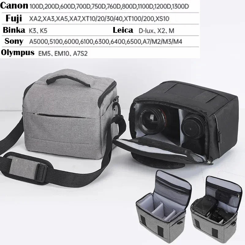 Camera Shoulder Bag Crossbody Grey