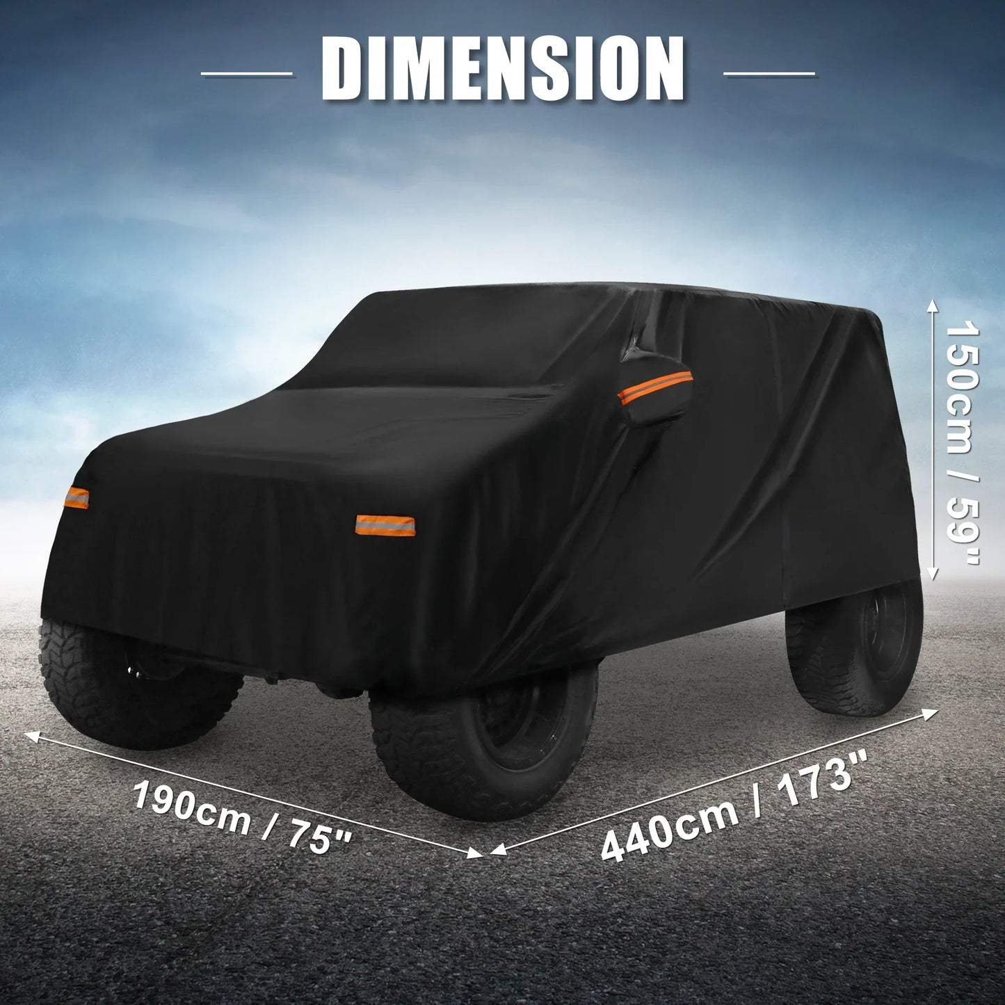 Full Car Cover for Jeep Wrangler JK 2/4 Door