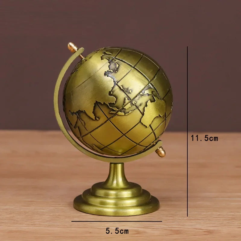 Vintage Metal Globe Ornament