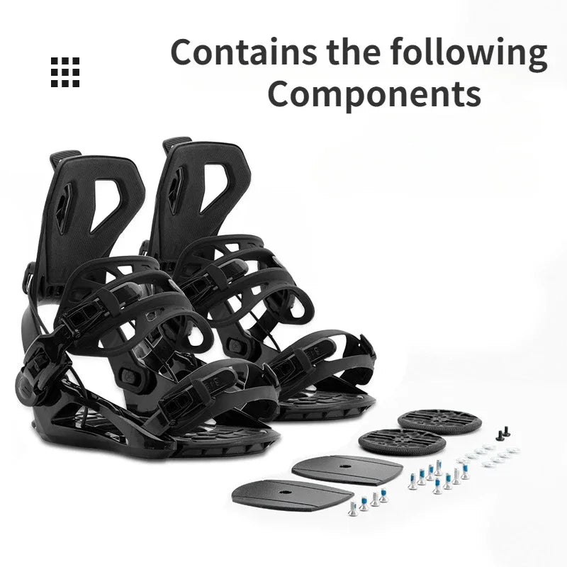 2025 Adjustable Snowboard Bindings with Quick Release Buckle