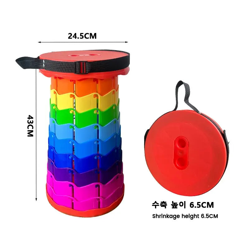 Adjustable Folding Telescopic Stool for Outdoor Travel and Fishing