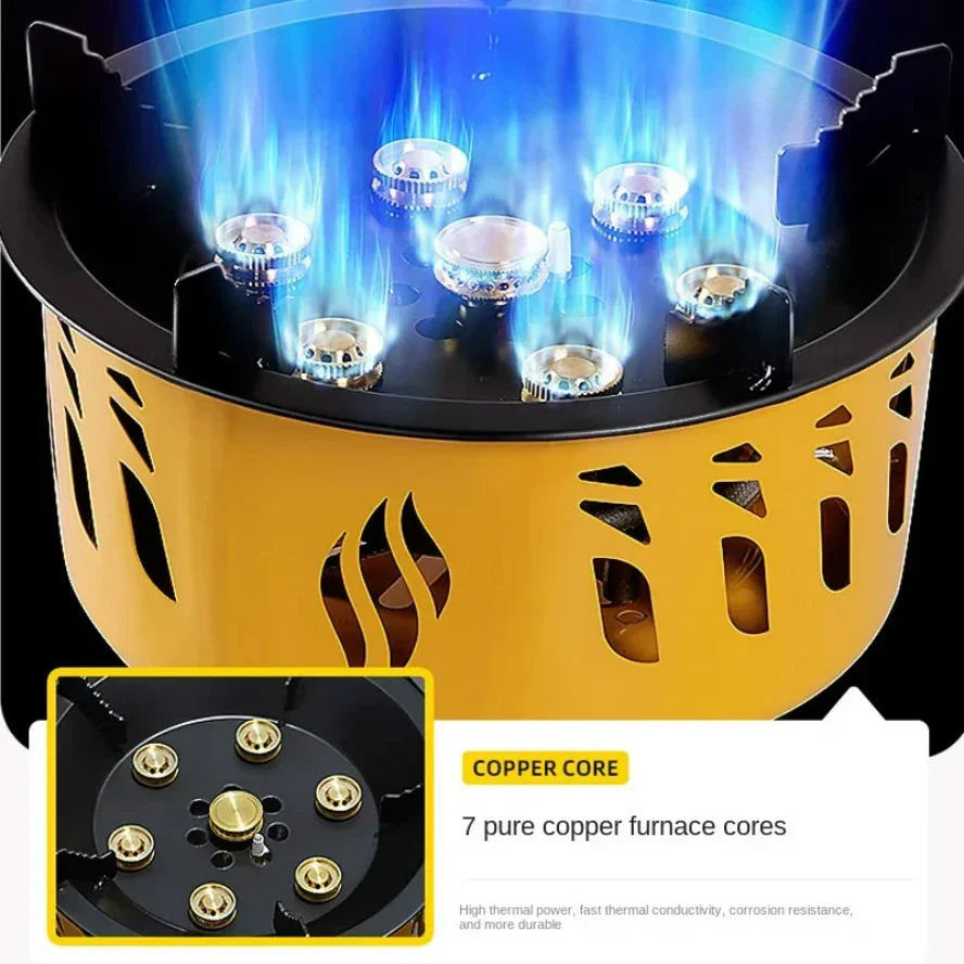 20000W Camping Stove 7-Core Yellow