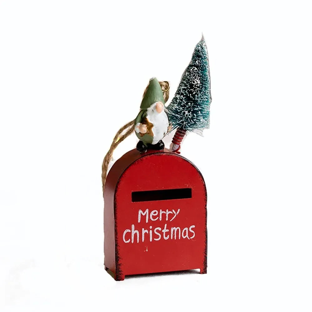 Santa Claus Christmas Hanging Mailbox Ornament – DIY Red