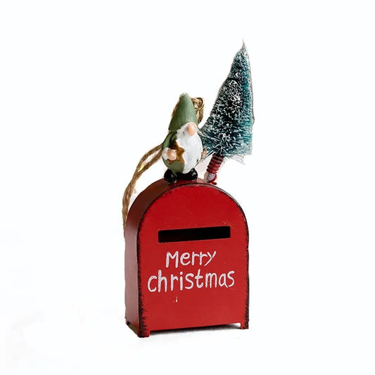 Santa Claus Christmas Hanging Mailbox Ornament – DIY Red