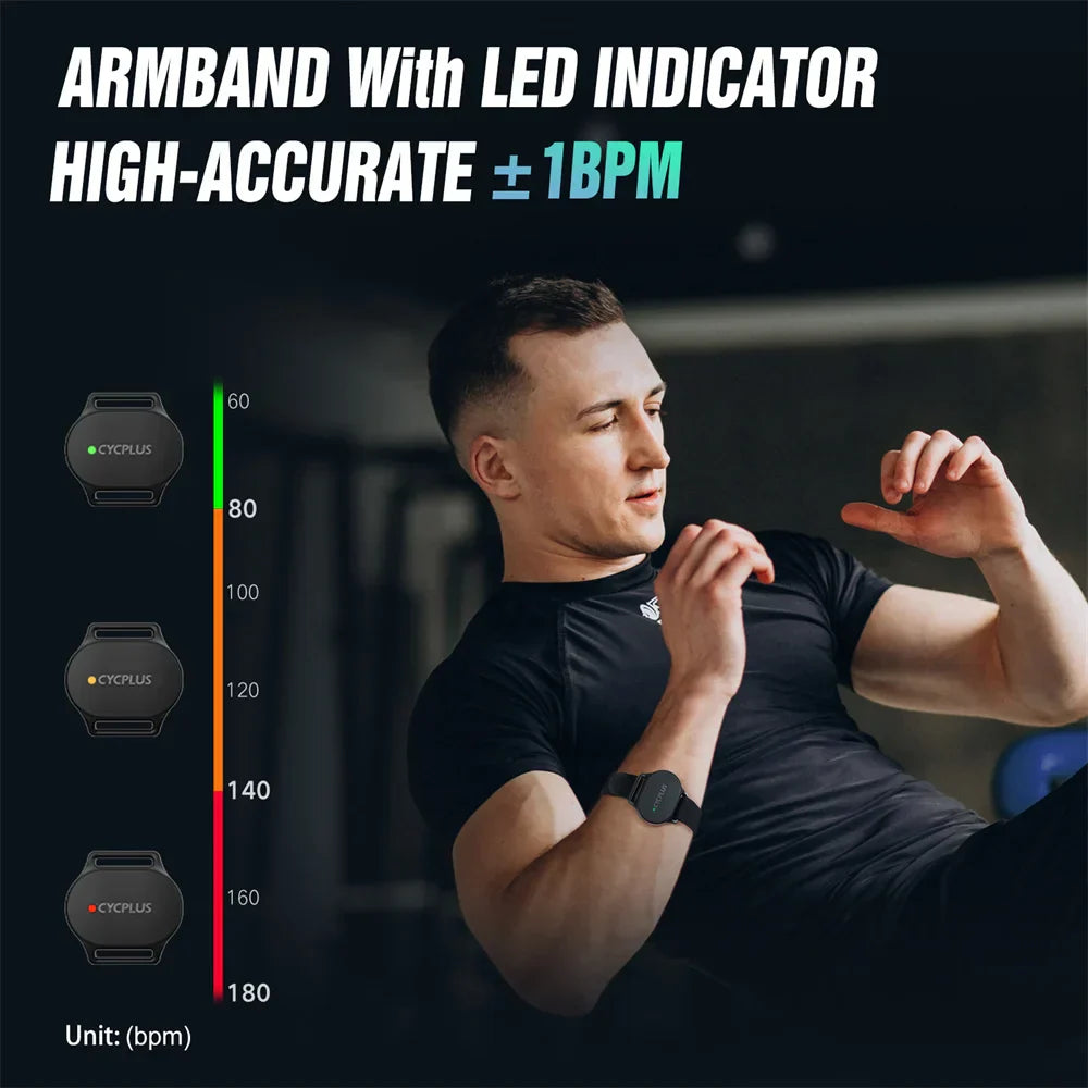 Heart Rate Monitor Armband Bluetooth 5.1 ANT Fitness Sensor Black
