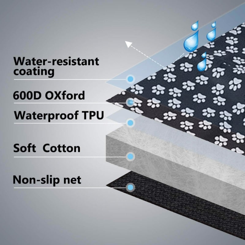 Pet Waterproof Rear Back Car Seat Cover Mats Protector