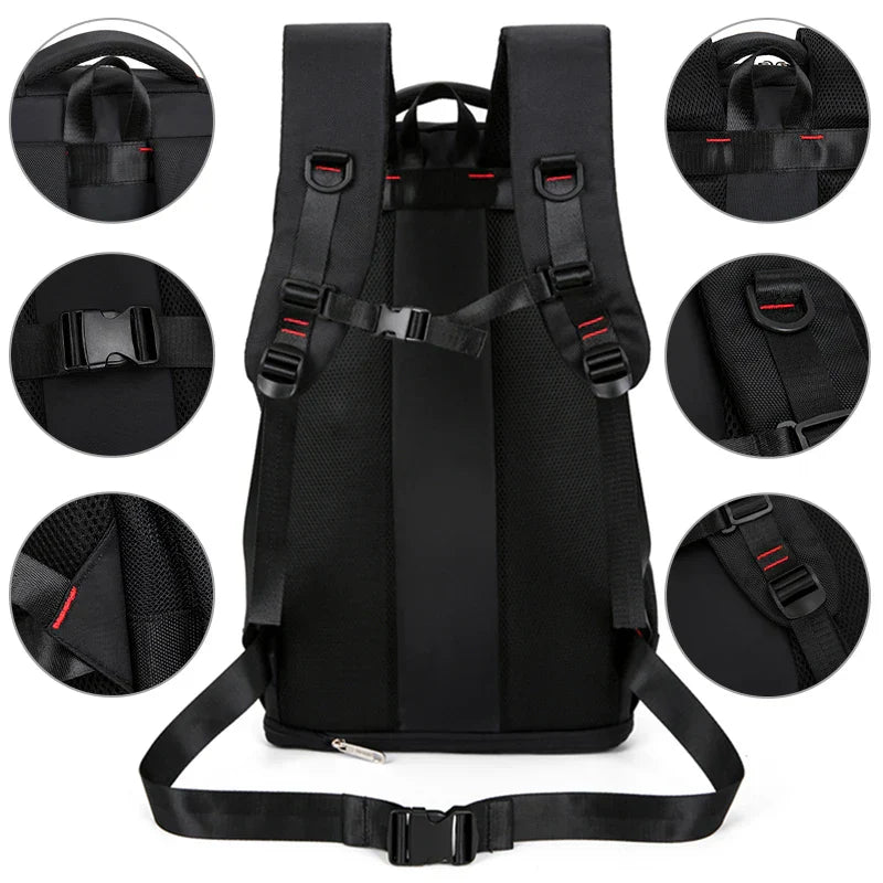 90L Large-Capacity Hiking Travel Backpack Black