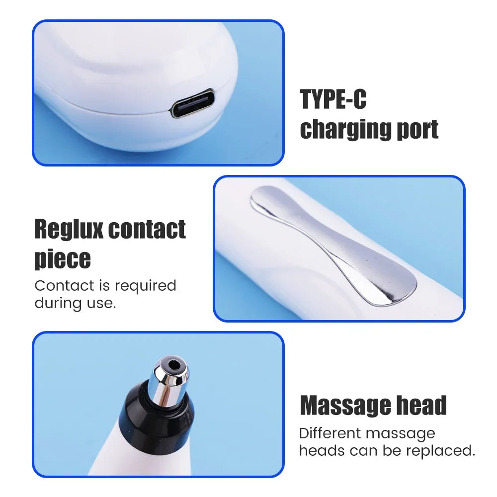 USB Rechargeable Laser Acupuncture Pen Meridian Energy Massager White