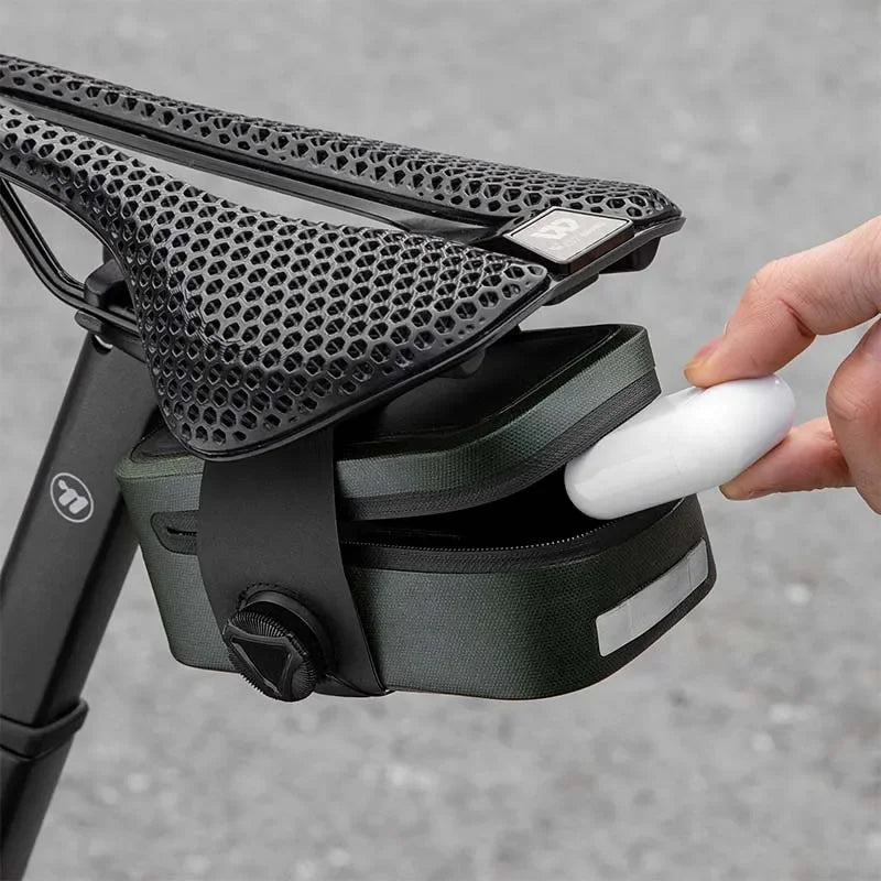 0.5L Seamless Waterproof Mini Bicycle Saddle Bag 600D TPU Green