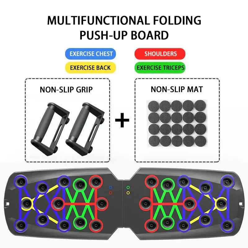 Foldable Push-up Board Set with Handles