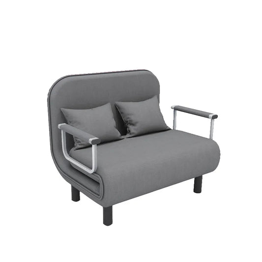 65CM Grey Simple Folding Sofa Bed - Easy Assembly & Durable Comfort
