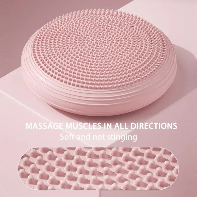 4mm Natural Rubber Flat Balance Yoga Trainer Mat Pink