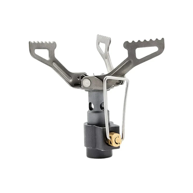 Titanium Outdoor Gas Stove 2700W Mini Camping Burner Silver