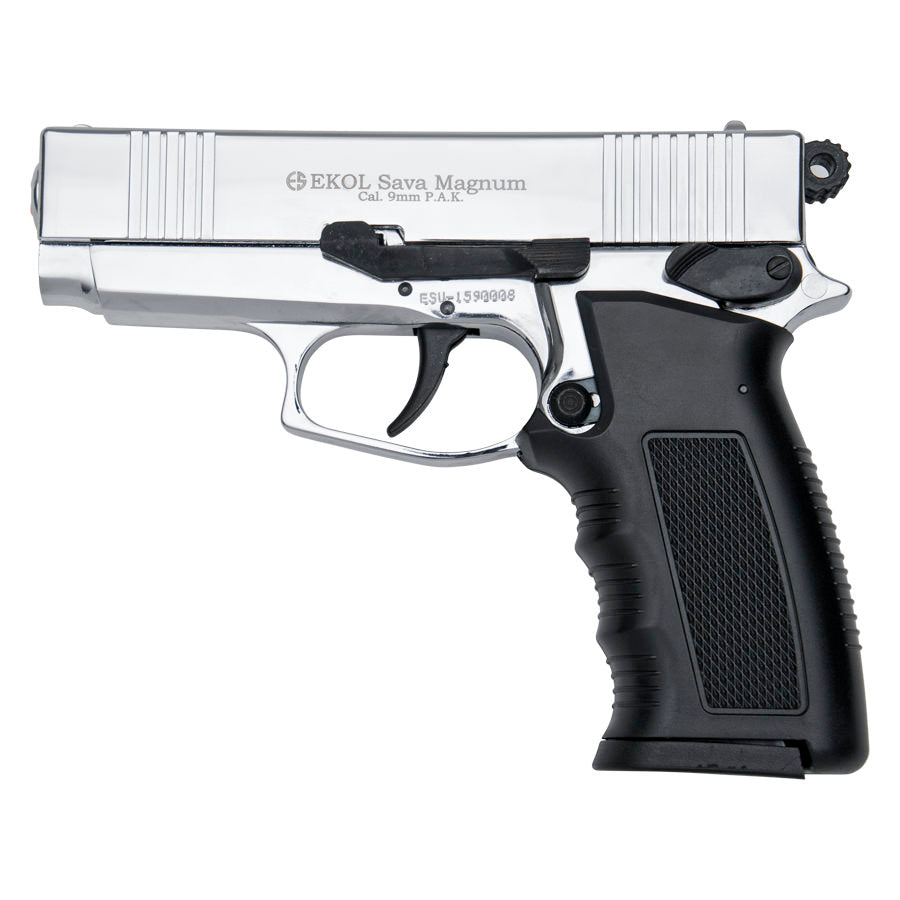 Sava Magnum Blank Firing Replica Pistol Chrome Finish