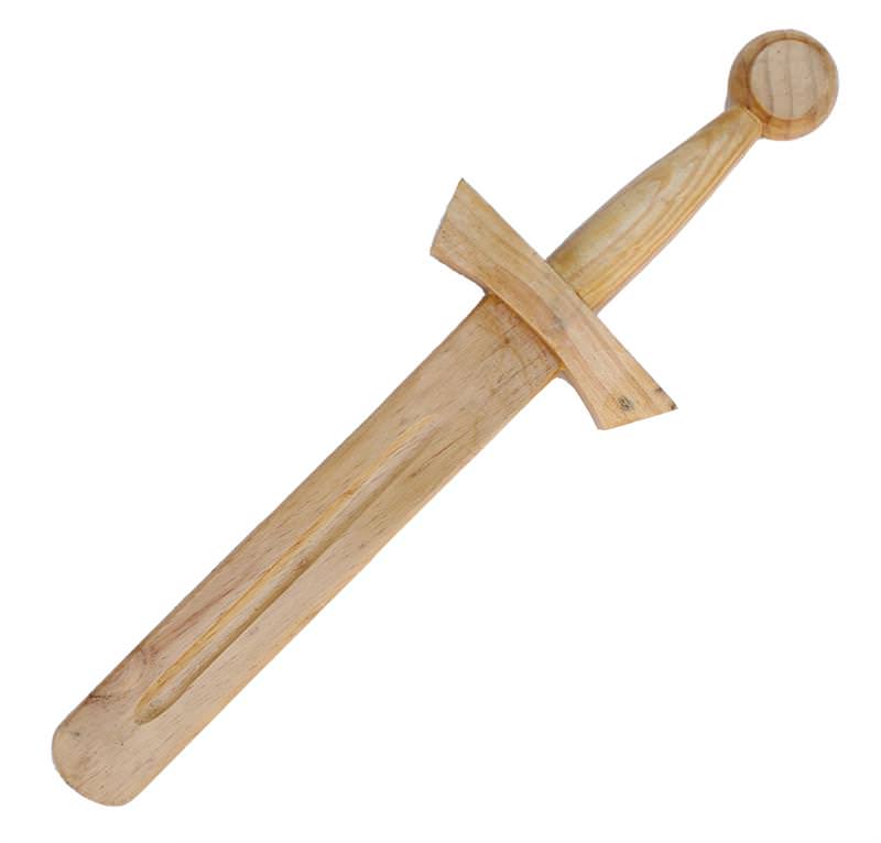 Wooden Practice Medieval Short Sword 17 Inhces Overall - TOPHATTER'S ARMORY DEALS