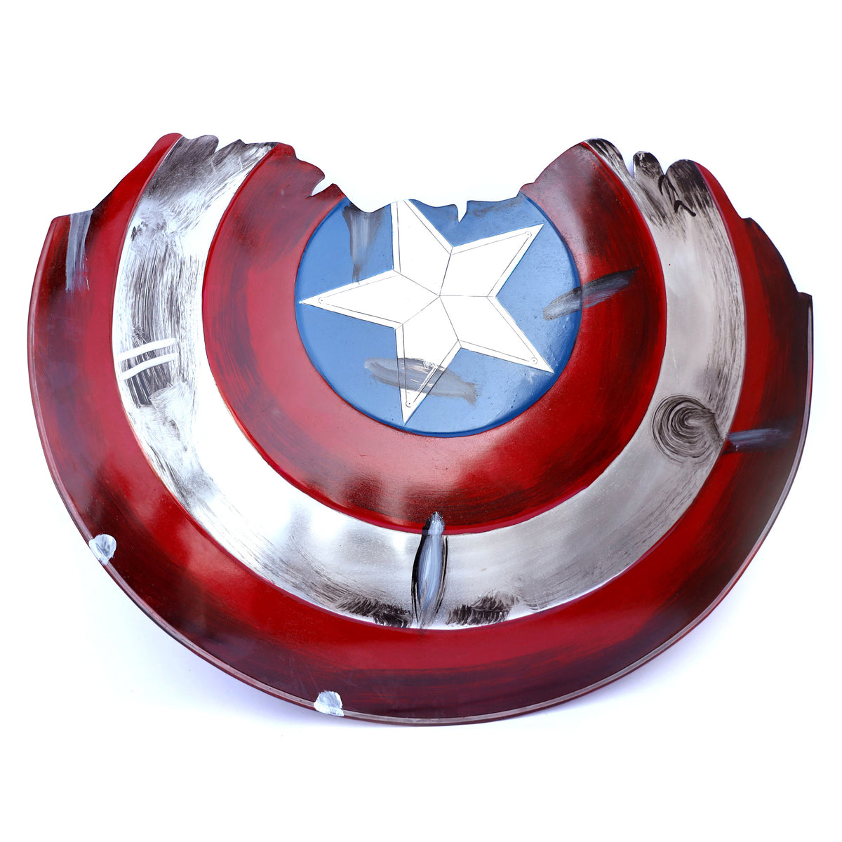 Captain America Solid Metal Broken Shield Damaged Style Prop Replica - TOPHATTER'S ARMORY DEALS