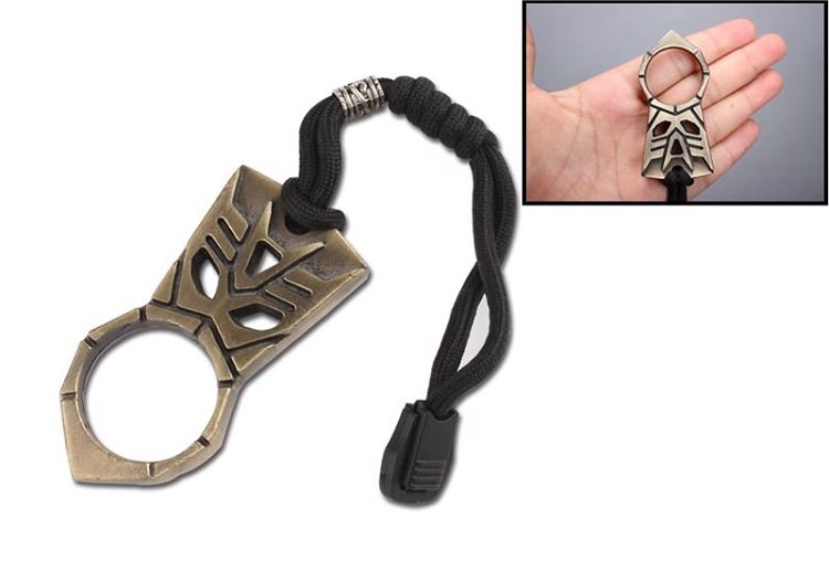 Self Defense Finger Skull Knuckle Jabber, Bottle Opener, Key Chain Survival Tool