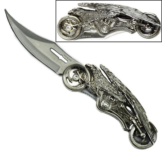 Eagle Motorcycle Folding Pocket Knife Collectible Stainless Steel Blade