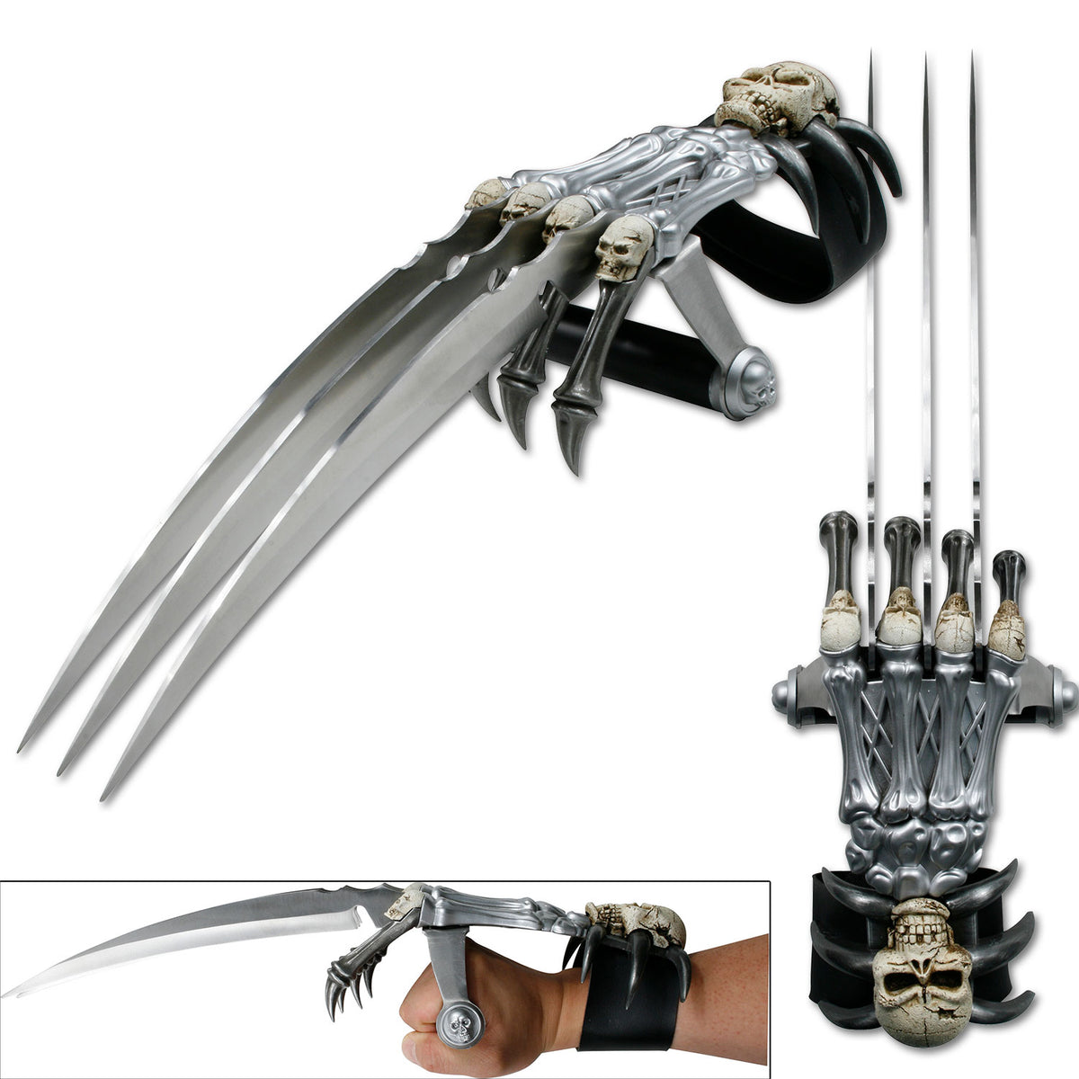 Skull & Bones Gauntlet Style Hand Claw - TOPHATTER'S ARMORY DEALS