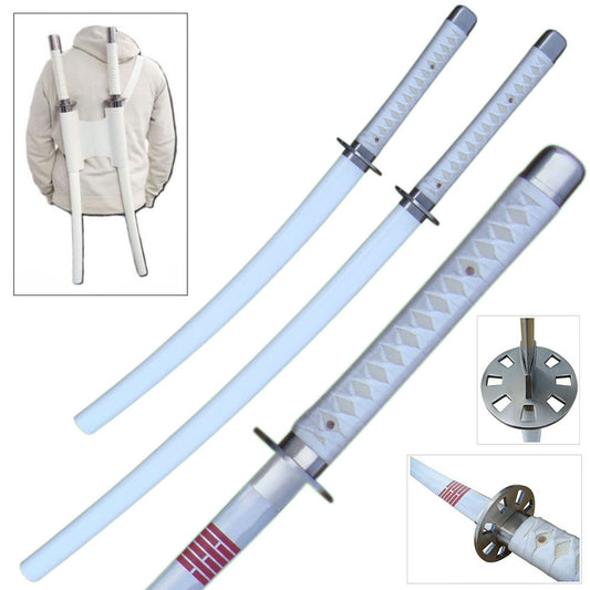 Full Tang Carbon Steel Dual Fantasy Snake Swords Sharp Edge With Shoulder Holster