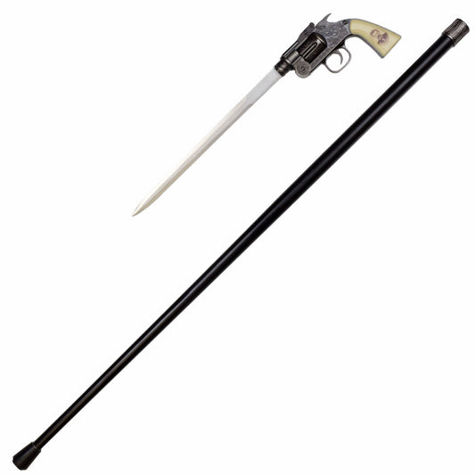 Doc Holiday Revolver Gun Handle Sword Cane