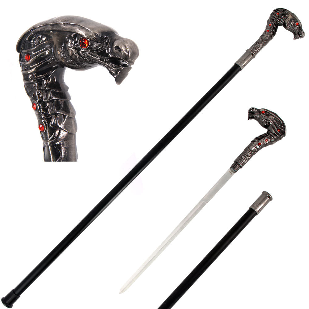 37" Dragon Wild Fighting Steel Cane Sword