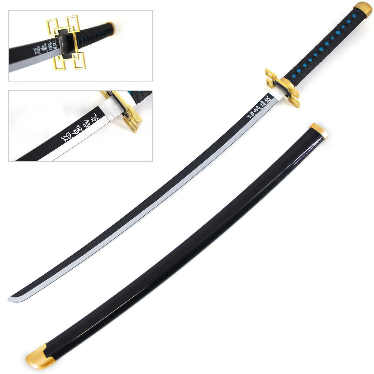 40" ABS Plastic Blade Tokito Muichiro Mist Hashira Nichirin Katana Sword Demon Anime - TOPHATTER'S ARMORY DEALS
