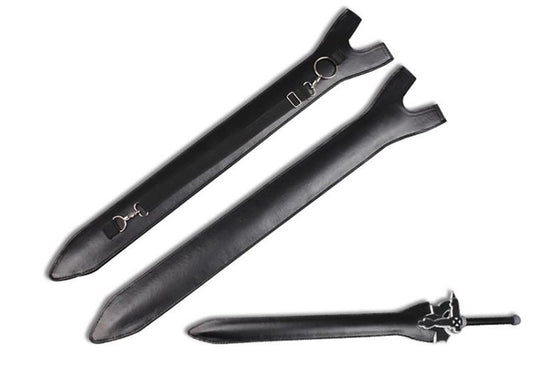 Leather Carrying Case Scabbard For SAO Kiritos Elucidator Foam