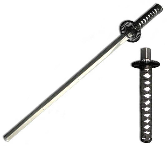 37 Inch Expandable Katana Practice Sword - Black & White