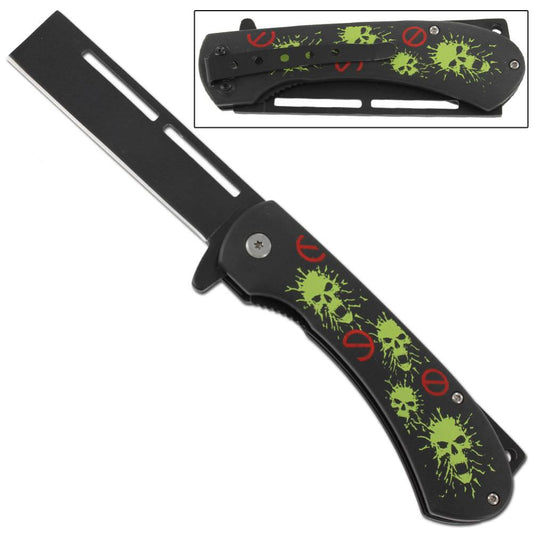 Apocalyptic Hordes Spring Assist Razor Folding Knife