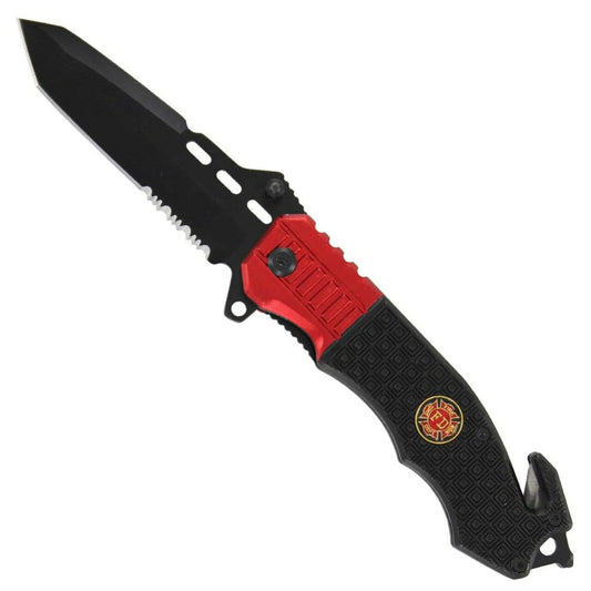 3.5" Blade Fire Fighter Tactical Spring-Assist Folding Knife