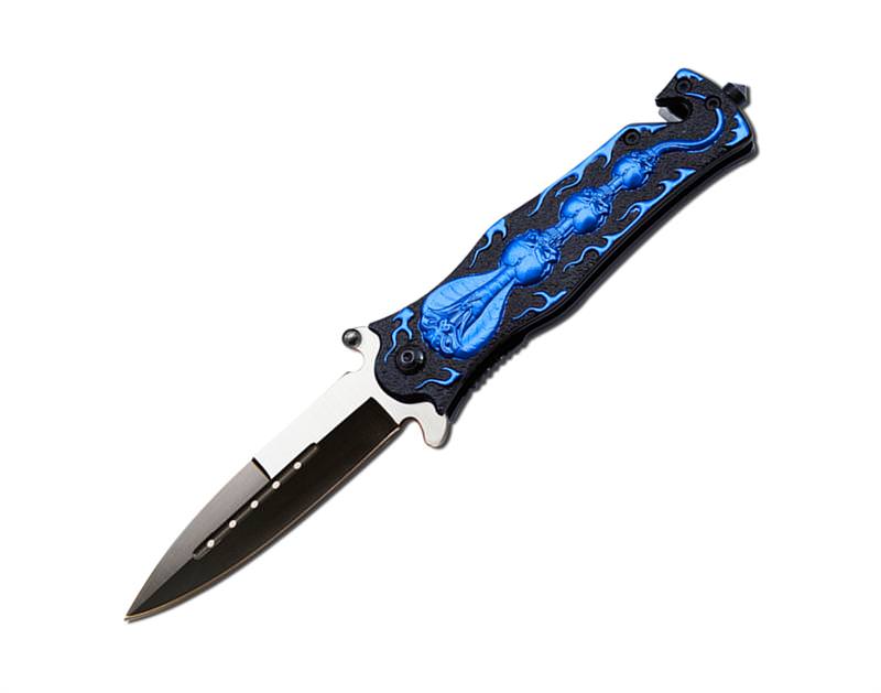Spring Assist - Legal Auto Knife - Blue Cobra Tactical Fighter