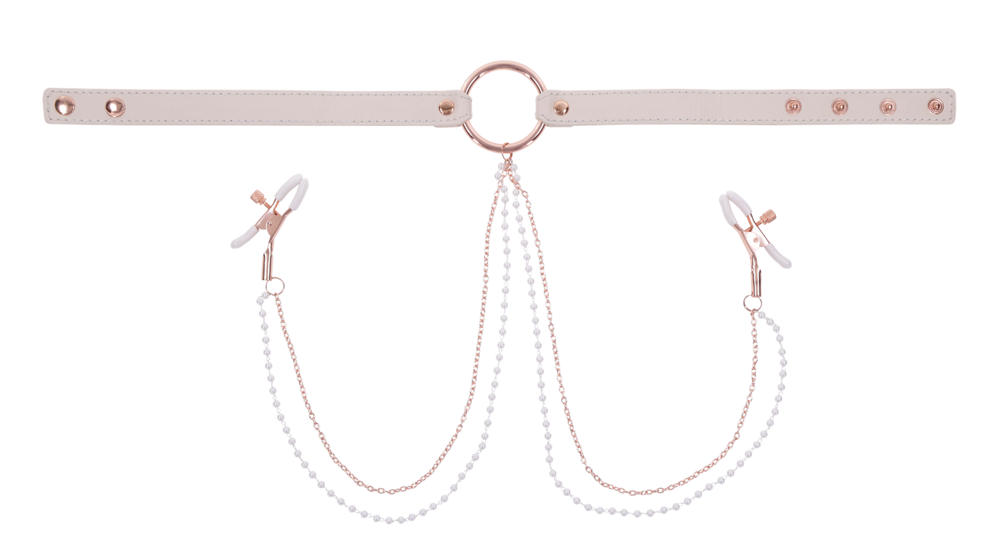 Peaches ‘n CreaMe Collar with Nipple Clamps