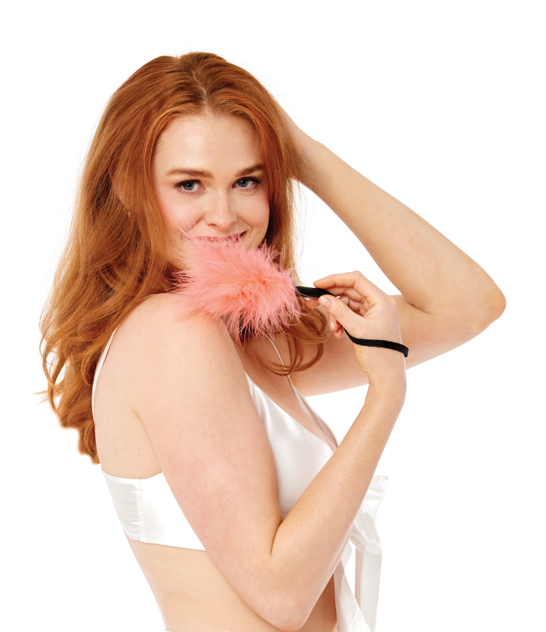 Peach Wrist Feather Tickler