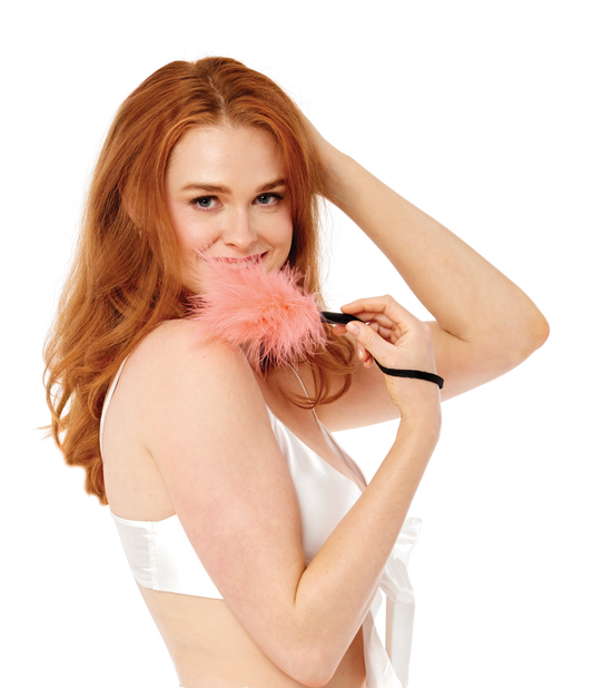 Peach Wrist Feather Tickler