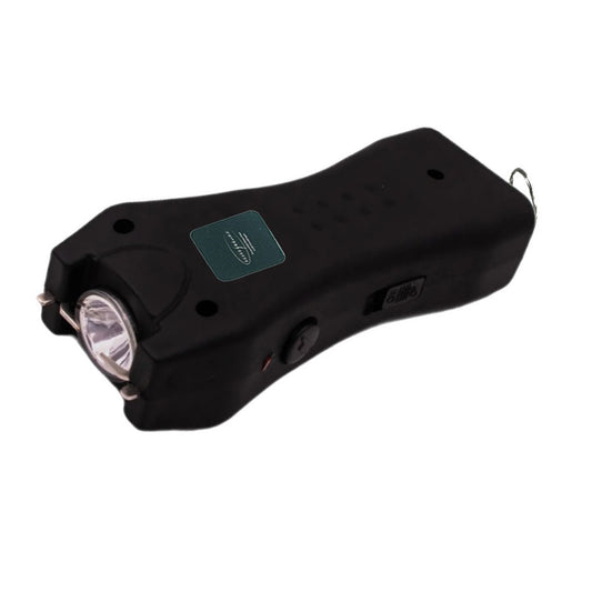 Black Slim Compact Rechargeable Stun Gun with Led Light