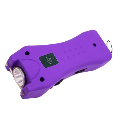 Purple Slim Compact Rechargeable Stun Gun with Led Light
