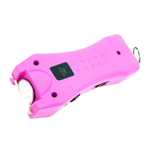 Pink Slim Compact Rechargeable Stun Gun with Led Light