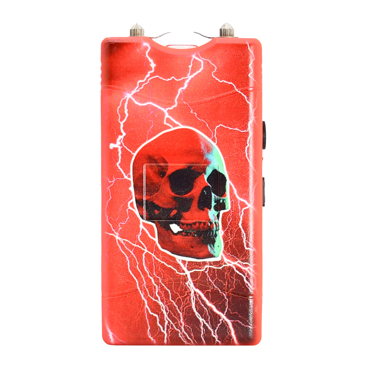 Self Defense Red Skull Stun Gun Rechargeable LED Flashlight - TOPHATTER'S ARMORY DEALS