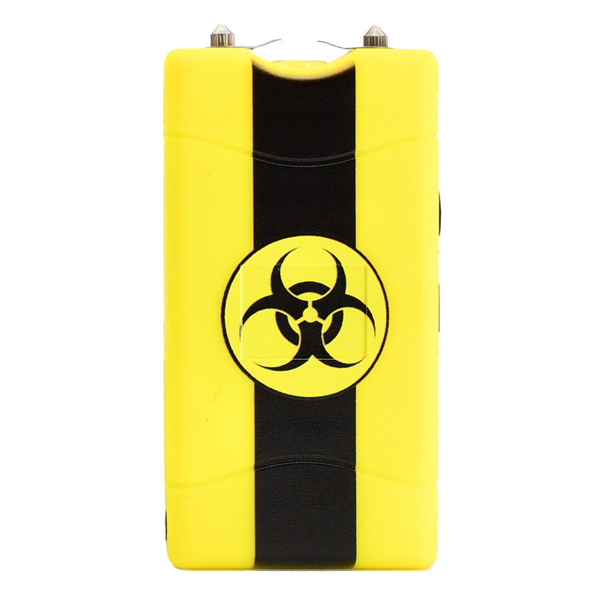 Self Defense Biohazard Yellow Stun Gun Rechargeable LED Flashlight - TOPHATTER'S ARMORY DEALS