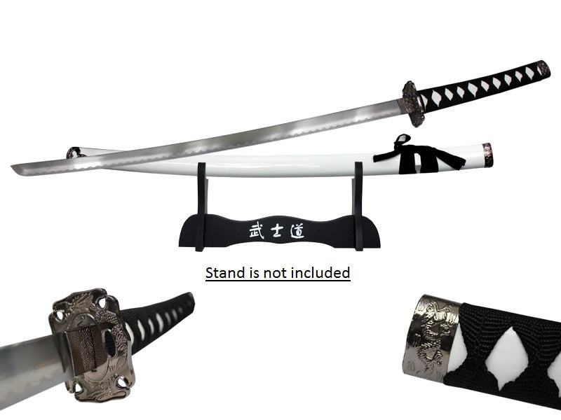 40 Inch White Dragon Samurai Sword