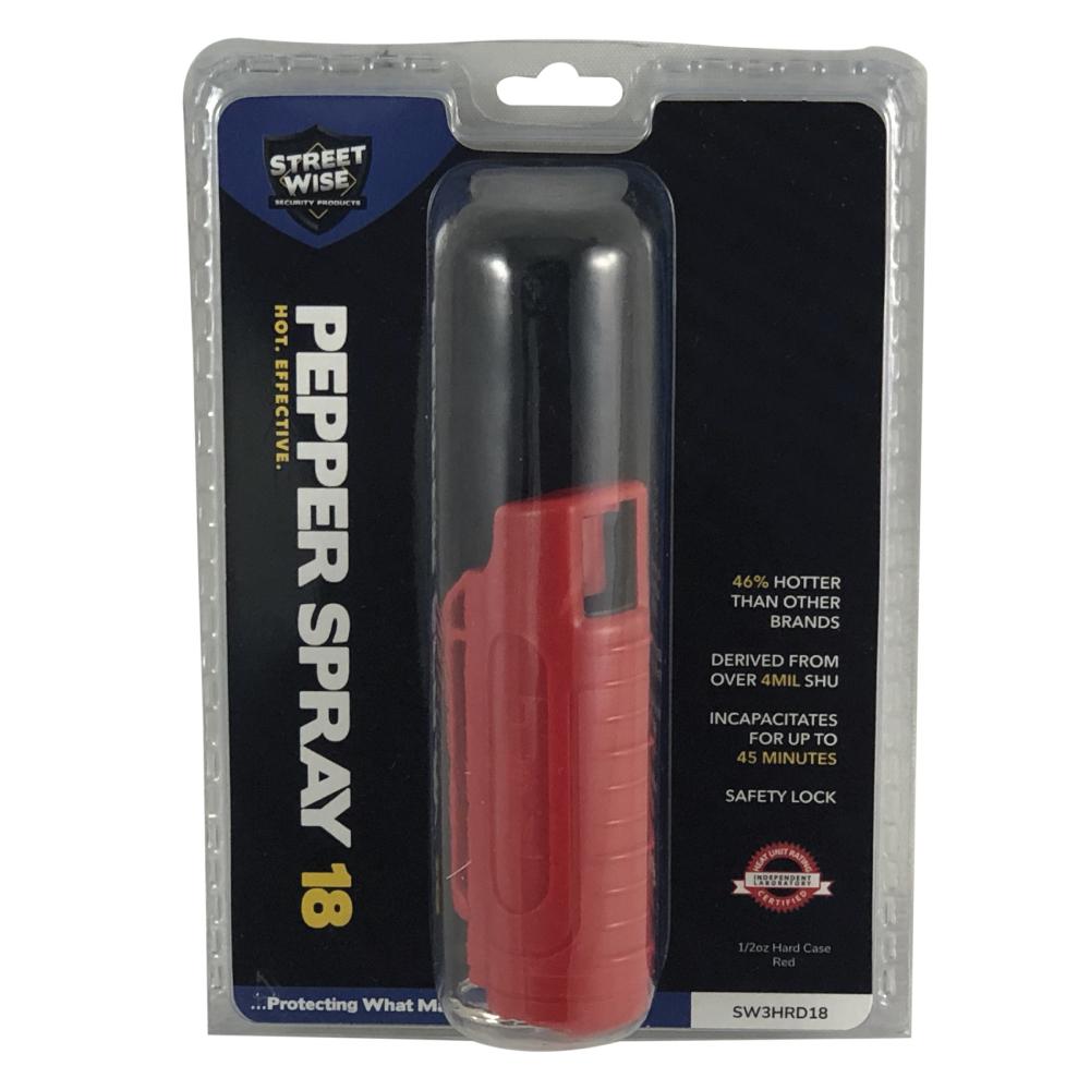 Streetwise 18 Stream Pepper Spray 0.5 oz Hard-case