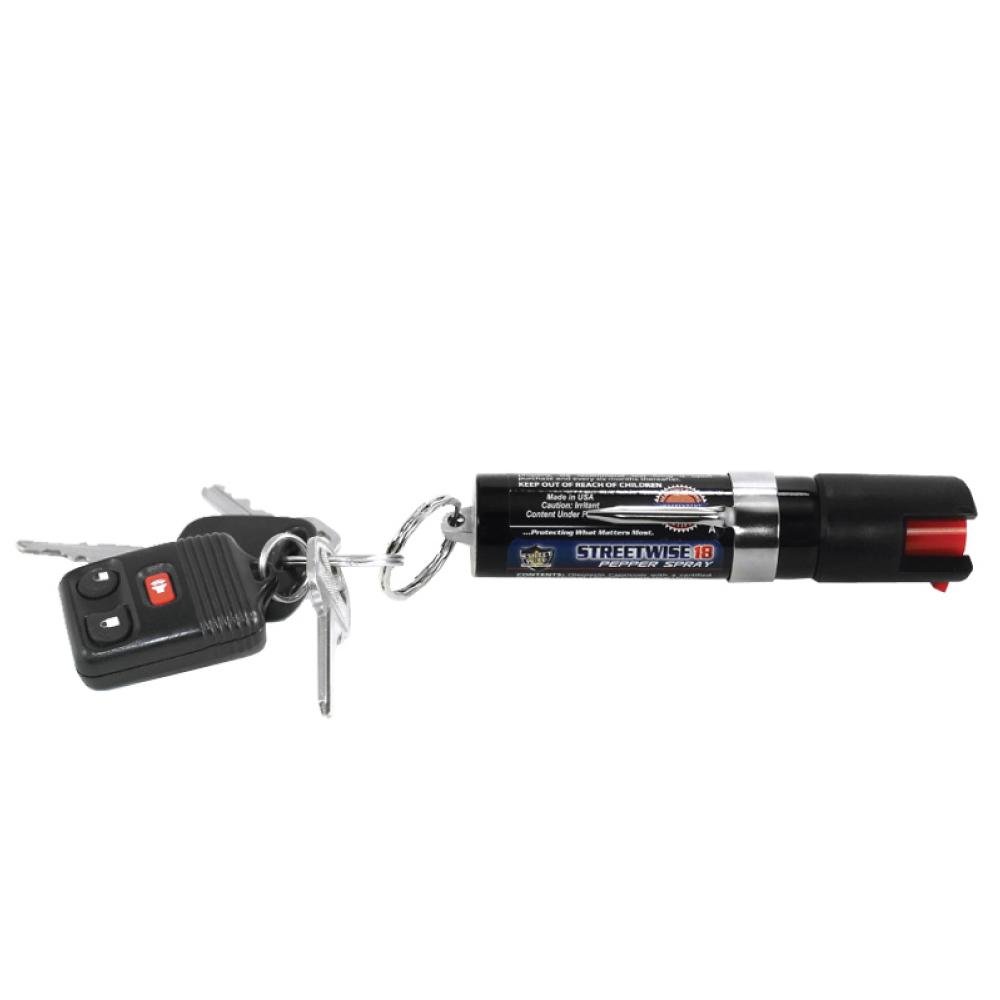 Streetwise 18 Stream Pepper Spray 0.75 oz Keyring & Clip