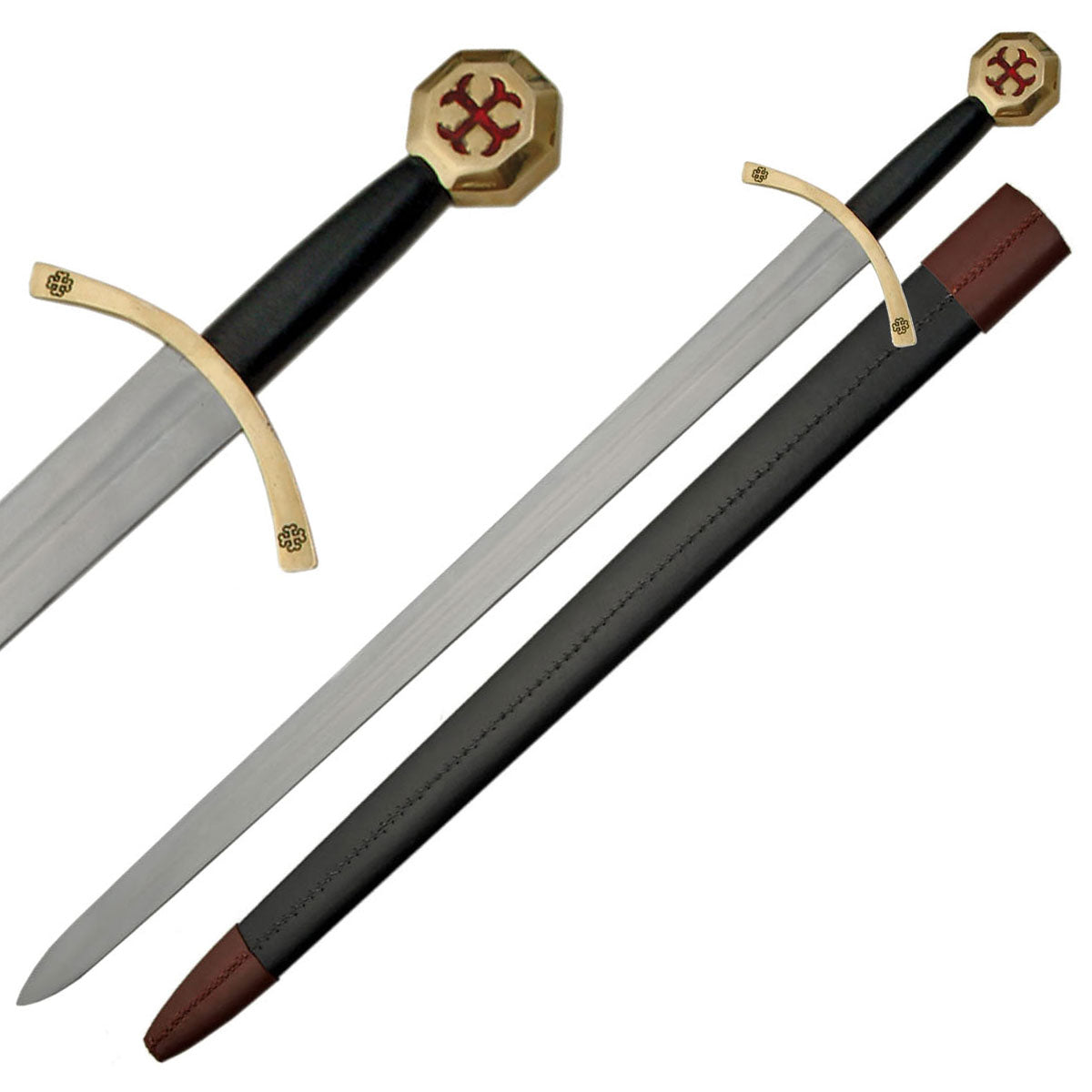 Medieval Knights Templar Crusader Renaissance Handmade Sword - TOPHATTER'S ARMORY DEALS