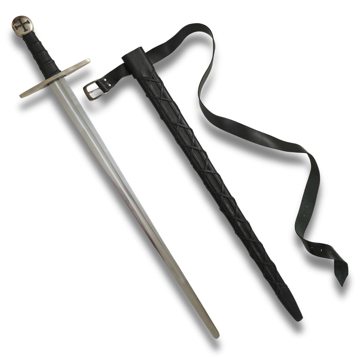 Knights Templar Sword Full Functional Battle Ready Tempered Steel - TOPHATTER'S ARMORY DEALS