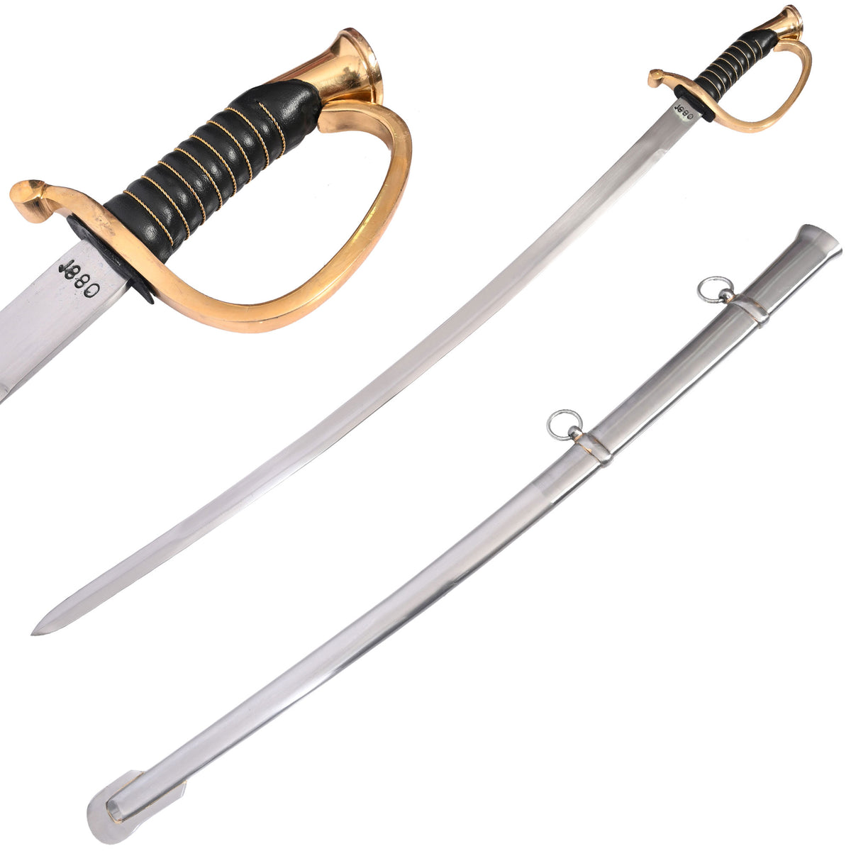 Light Cavalry Saber 39 Inches Carbon Steel Blade Replica Sword - TOPHATTER'S ARMORY DEALS